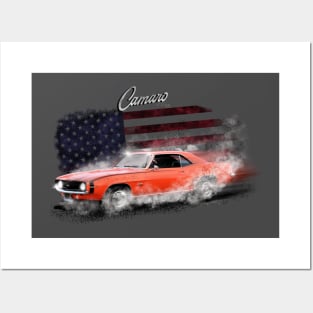 Classic American Muscle the Sublime Camaro 350 SS by MotorManiac Posters and Art